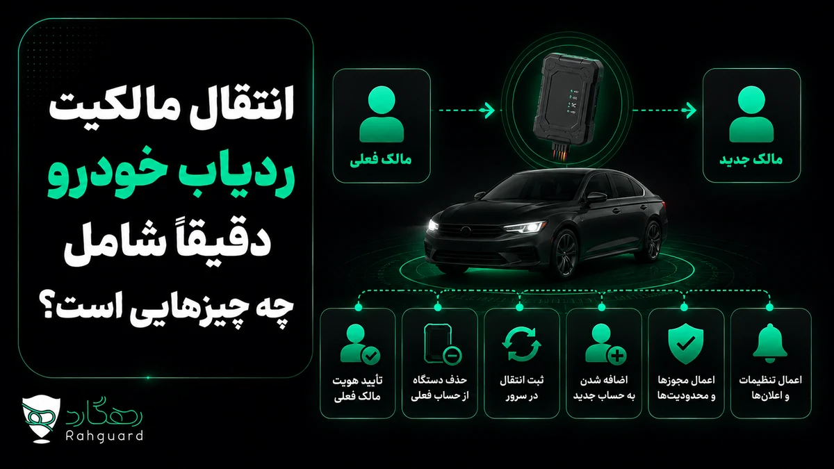 انتقال مالکیت ردیاب خودرو دقیقاً شامل چه چیزهایی است؟