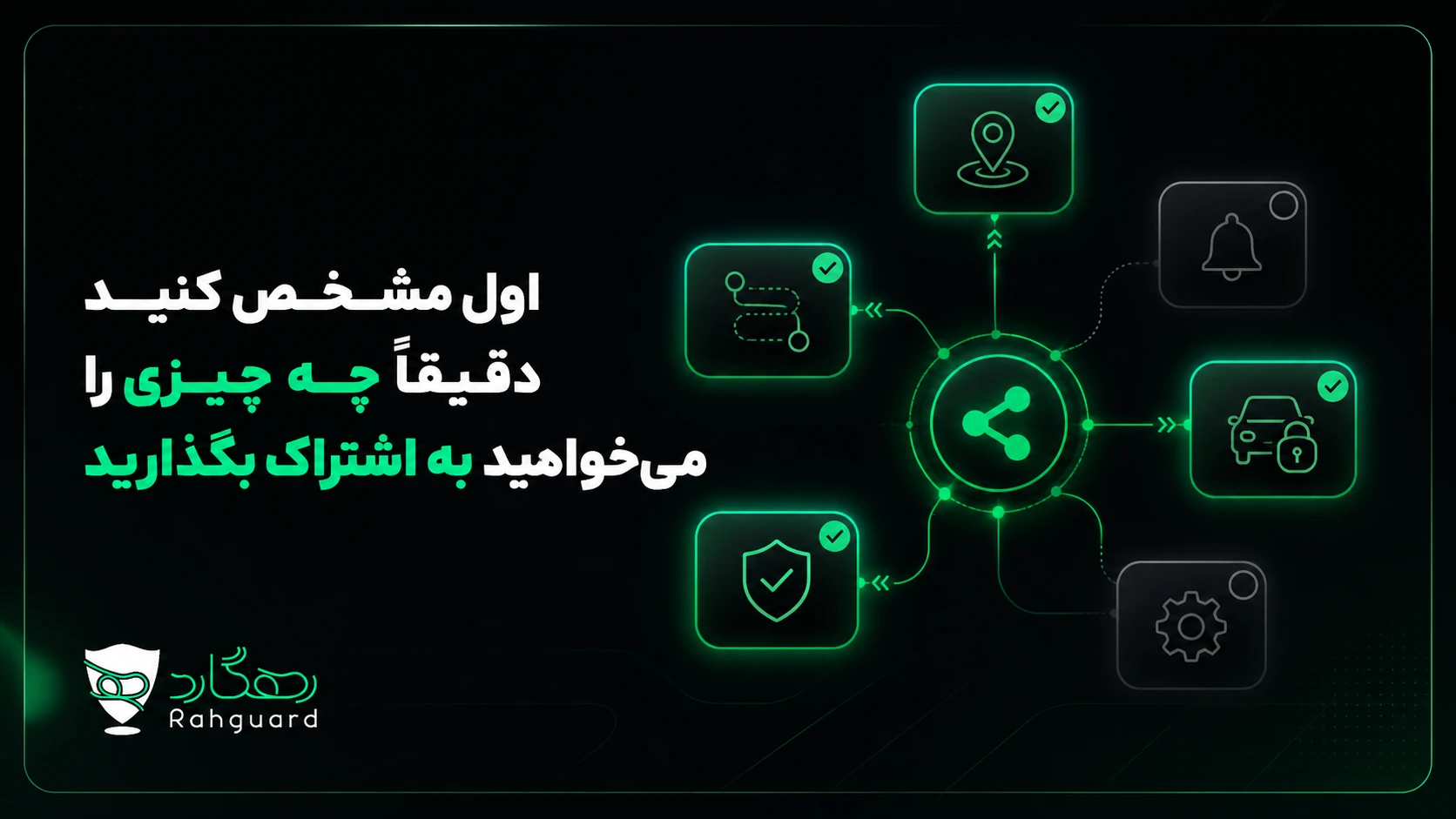 اول مشخص کنید دقیقاً چه چیزی را می‌خواهید به اشتراک بگذارید