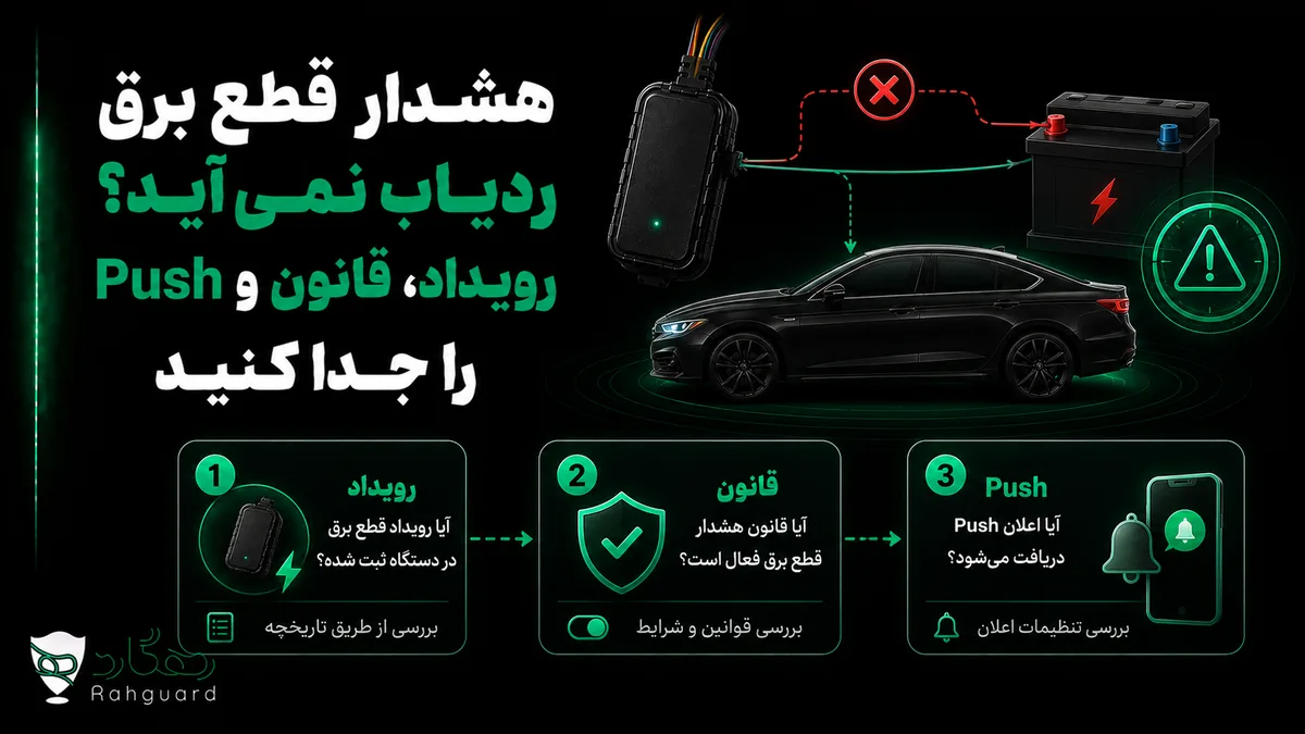 تصویر مقاله هشدار قطع برق ردیاب نمی‌آید؟ رویداد، قانون و Push را جدا کنید