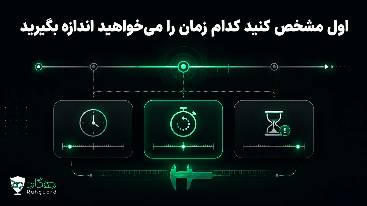 اول مشخص کنید کدام زمان را میخواهید اندازه بگیرید